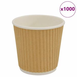 vidaXL Cești de cafea din h&acirc;rtie 1000 buc 4oz 100ml maro