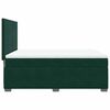 vidaXL Pat box spring cu saltea, verde &icirc;nchis, 160x200 cm, catifea