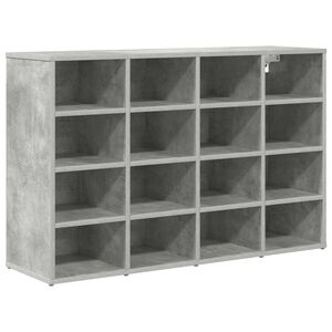 vidaXL Dulap pentru pantofi 103 x 30 x 67 cm Lemn prelucrat Gri beton