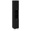vidaXL Set de mobilier pentru baie 3 pcs Negru 30 x 30 x 179,5 cm