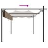 vidaXL Pergola cu acoperiș retractabil, gri taupe, 395x292x230 cm