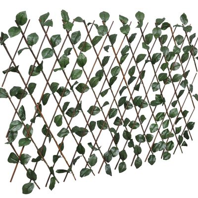 vidaXL Garduri cu zăbrele, frunze artificiale, 5 buc.,180x60cm, salcie