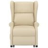 vidaXL Fotoliu cu ridicare, crem, material textil