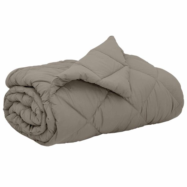 vidaXL Duvet complet pe tot parcursul anului Gri deschis 200 x 220 cm