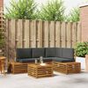 vidaXL Set de canapele de exterior 5 Bucată Natural și Antracit