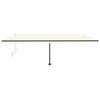 vidaXL Copertină retractabilă manual cu LED, crem, 600x300 cm