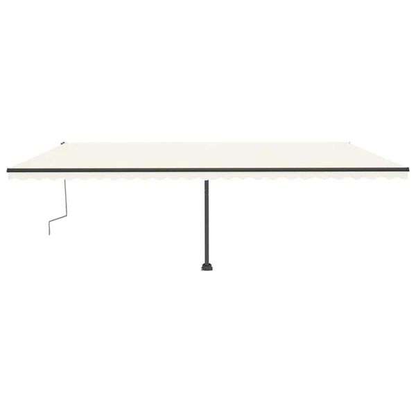 vidaXL Copertină retractabilă manual cu LED, crem, 600x300 cm