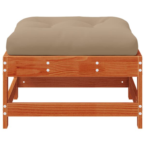 vidaXL Suport pentru picioare de grădină Lemn masiv de pin Maro Ceară