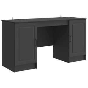 vidaXL Birou Negru 142,5 x 50 x 75 cm Lemn prelucrat