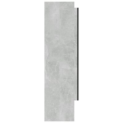 vidaXL Dulap de baie cu oglindă, gri beton, 80x15x60 cm, MDF