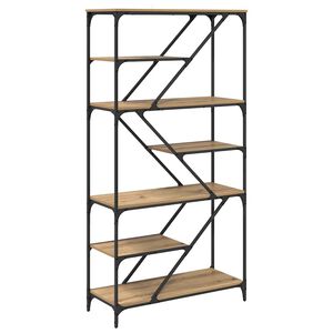 vidaXL Raft pentru cărți Stejar Artizanal 91 x 36 x 176 cm