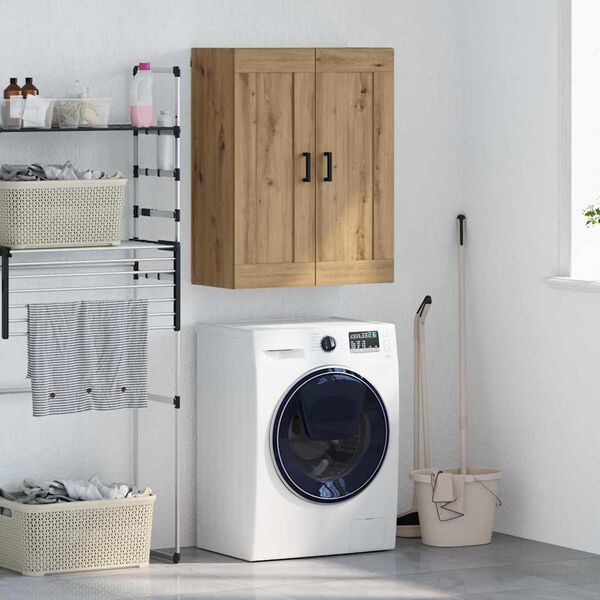 vidaXL Dulap montat pe perete Stejar Artizanal 69,5 x 34 x 90 cm