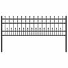 vidaXL Gard Spike Ring Negru 200 x 130 cm Oțel vopsit electrostatic