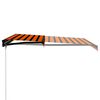 vidaXL Copertină retractabilă manual LED portocaliu și maro 300x250 cm