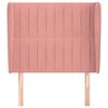 vidaXL Tăblie de pat cu aripioare, roz, 83x23x118/128 cm, catifea