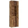 vidaXL Dulap de depozitare cu rafturi Lemn vechi 70 x 42,5 x 225 cm