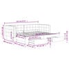 vidaXL Pat de zi cu extensie și sertare, gri deschis 90x200 cm catifea