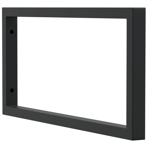 vidaXL Suporturi raft pentru lavoar 2 buc., negru dreptunghiular oțel