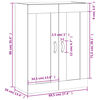 vidaXL Dulap pe perete, stejar afumat, 69,5x34x90 cm, lemn prelucrat