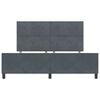 vidaXL Pat cu arcuri cu headboard Gri &icirc;nchis 180 x 200 cm Catifea