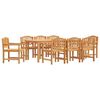 vidaXL Set mobilier de grădină, 9 piese, lemn masiv de tec