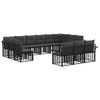 vidaXL Set de canapele de exterior 13 buc. Negru și Gri &icirc;nchis