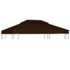 vidaXL Acoperiș de pavilion, 2 niveluri, maro, 4x3 m, 310 g/m&sup2;