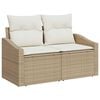 vidaXL Set de canapele pentru grădină cu pernă 8 pcs Bej Rattan poli