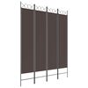 vidaXL Paravan de cameră cu 4 panouri, maro, 160x200 cm, textil
