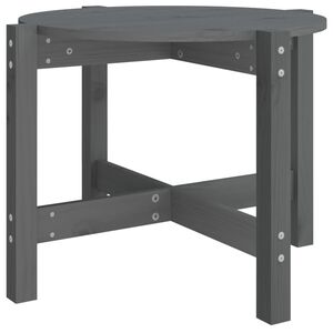 vidaXL Măsuță de cafea, gri, &Oslash; 62,5x45 cm, lemn masiv de pin