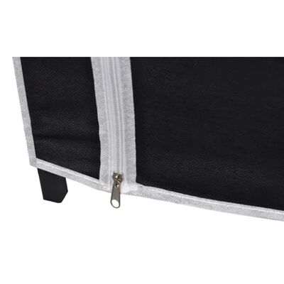 vidaXL Dulap de haine pliabil, negru, 110 x 45 x 175 cm