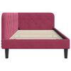 vidaXL Cadru de pat colțar cu headboard Roșu Vin 100 x 200 cm Catifea