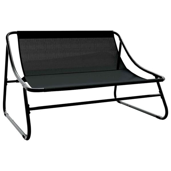 vidaXL Mobilier de grădină cu pernă Negru 110 x 81 x 71 cm