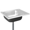 vidaXL Chiuvetă bucătărie cu scurgător, argintiu 600x500x155 mm oțel