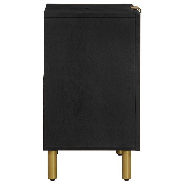 vidaXL Dulap chiuveta de baie, negru, 62x33x58 cm, lemn prelucrat