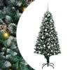 vidaXL Brad de Crăciun artificial Verde 150 cm PVC și oțel și plastic
