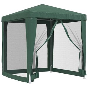vidaXL Cort de petrecere cu 4 pereți din plasă, verde, 2x2 m, HDPE