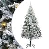 vidaXL Brad de Crăciun artificial Alb 240 cm PVC și Oțel și Plastic