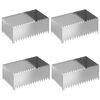 vidaXL Margine pentru gazon 4 pcs 100 x 60 x 35 cm Oțel Argintiu