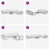 vidaXL Set de canapele de exterior 9 pcs Gri natural și deschis