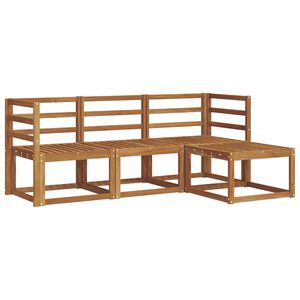 vidaXL Set de canapele de exterior 4 pcs natural