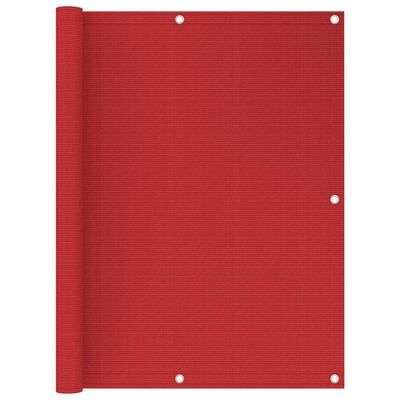 vidaXL Paravan de balcon, roșu, 120x500 cm, HDPE