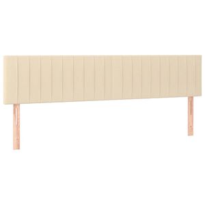 vidaXL Tăblii de pat, crem, 160x5x78/88 cm, textil