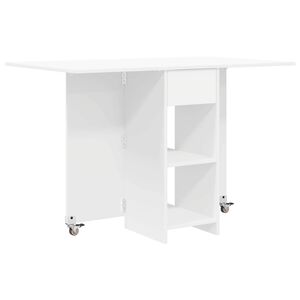 vidaXL Masă de dining 115 x 70 x 75 cm Lemn prelucrat Alb