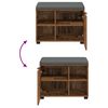 vidaXL Bancă pentru hol cu pernă Simplu Lemn vechi 60 x 38 x 46 cm