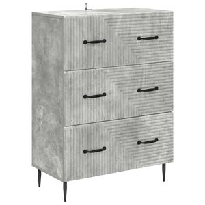 vidaXL Dulap cu sertare Gri Beton 66 x 34,5 x 89,5 cm Lemn prelucrat