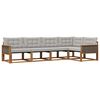 vidaXL Set de canapele de exterior 5 buc. Natural și gri deschis