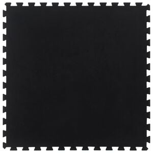 vidaXL Placă de podea din cauciuc, negru, 12 mm, 100x100 cm