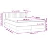 vidaXL Pat box spring cu saltea, roz, 140x220 cm, catifea