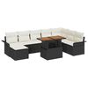 vidaXL Set de canapele pentru grădină 9 buc. negru și crem